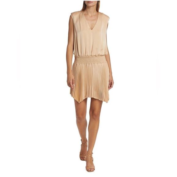 Ramy Brook Rori Satin Pleated Minidress size S - Picture 4 of 12